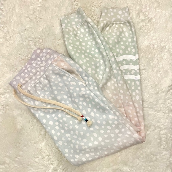 Anthropologie Sol Angeles ombre Dalmatian joggers - Picture 1 of 11